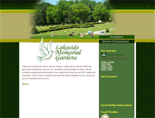 Tablet Screenshot of lakesidememorialgardens.com